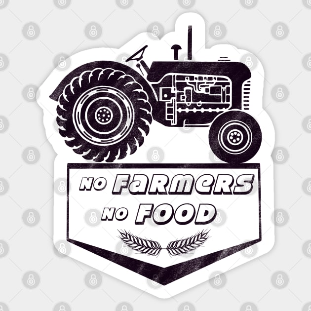 No farmers no food! Sticker by Prita_d